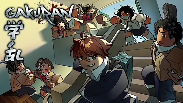 Gakuran character close-up showing uniform and accessory customisation